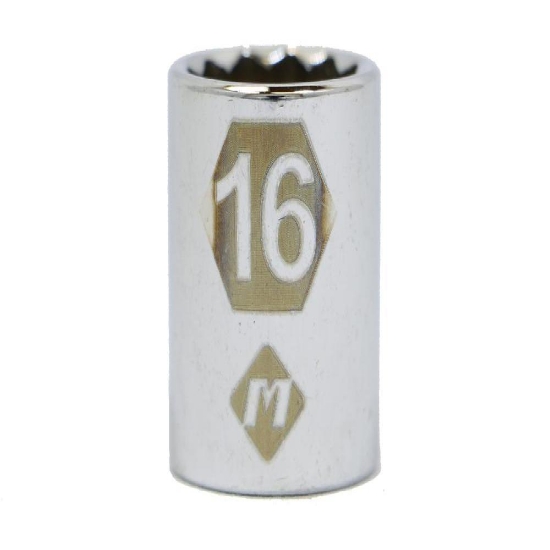 Picture of 3/8 Dr 12Pt Socket 16mm Maximum