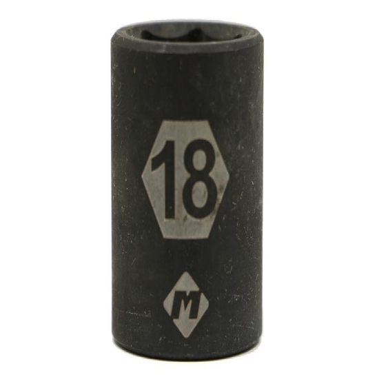 Picture of MAXIMUM 1/2" Dr 6Pt Impact Socket 18mm
