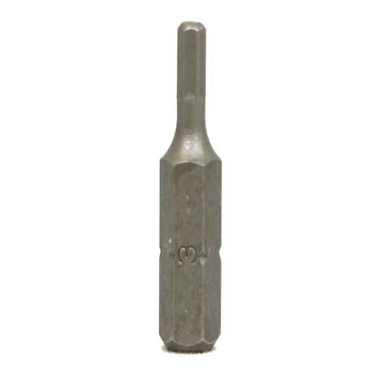 Picture of Bits - Hex Bit 3mm x25mmx1/4" Maximum