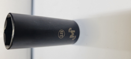 Picture of Mastercraft Black Steel 3/8" 6Pt Deep Socket 18mm