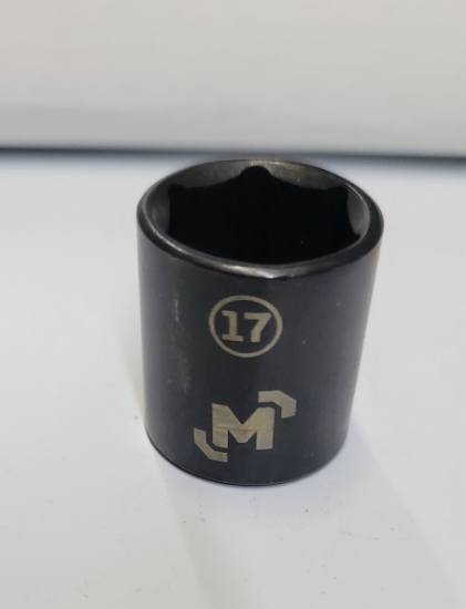 Picture of 3/8 Dr 6Pt Socket 17mm Black Chrome Mastercraft