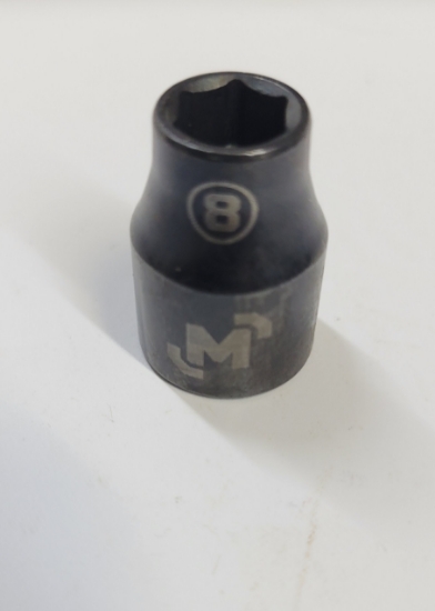 Picture of 3/8 Dr 6Pt Socket 8mm Black Chrome Mastercraft