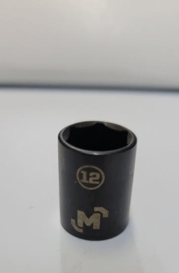Picture of 1/4 Dr 6Pt Socket 12mm Black Chrome Mastercraft