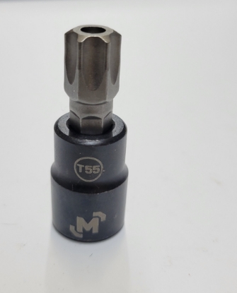 Picture of 3/8 Dr Tamper-Proof Torx Bit Socket T55 Black Steel Mastercraft (Set 058-0386-6) 229pc