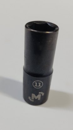 Picture of 3/8 Dr 6Pt Deep Socket 11mm Black Steel Mastercraft (Set 058-0386-6) 229pc