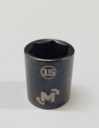 Picture of 3/8 Dr 6Pt Socket 15mm Black Steel Mastercraft (Set 058-0386-6) 229pc