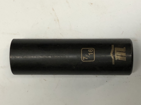 Picture of Mastercraft Black Steel 1/4" 6Pt Deep Socket 7/16"