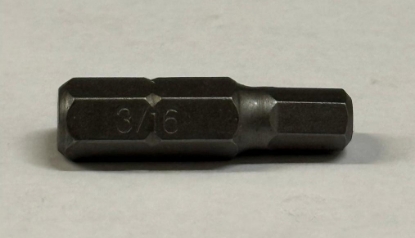 Picture of Bits - Hex Bit 3/16" x25mmx1/4" Black Steel Mastercraft (Set 058-0385-8) 122pc