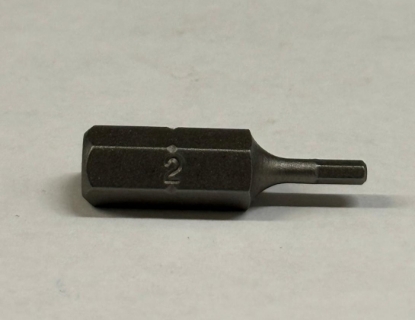 Picture of Bits - Hex Bit 2mm x25mmx1/4" Black Steel Mastercraft (Set 058-0385-8) 122pc
