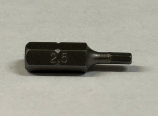 Picture of Bits - Hex Bit 2.5mm x25mmx1/4" Black Steel Mastercraft (Set 058-0385-8) 122pc