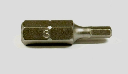 Picture of Bits - Hex Bit 3mm x25mmx1/4" Black Steel Mastercraft (Set 058-0385-8) 122pc