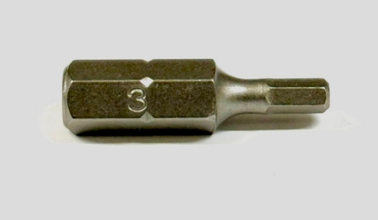 Picture of Bits - Hex Bit 3mm x25mmx1/4" Black Steel Mastercraft (Set 058-0385-8) 122pc