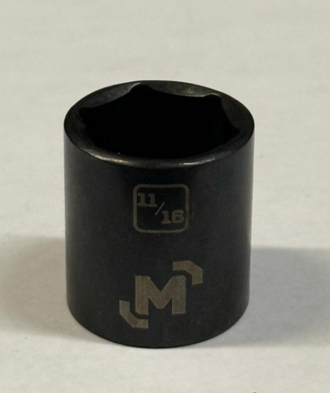 Picture of 3/8 Dr 6Pt Socket 11/16" Black Steel Mastercraft (Set 058-0385-8) 122pc