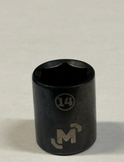 Picture of 3/8 Dr 6Pt Socket 14mm Black Steel Mastercraft (Set 058-0385-8) 122pc