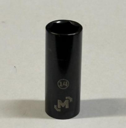 Picture of 3/8 Dr 6Pt Deep Socket 14mm Black Steel Mastercraft (Set 058-0385-8) 122pc