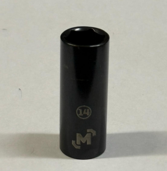 Picture of 3/8 Dr 6Pt Deep Socket 14mm Black Steel Mastercraft (Set 058-0385-8) 122pc