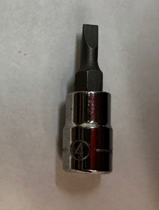 Picture of 1/4 Dr Flat Bit Socket 4mm Mastercraft