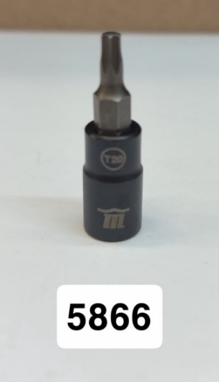 Picture of Mastercraft Black Steel 1/4" 6Pt Torx Bit Socket T20